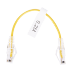 Cable de Parcheo Slim UTP Cat6 - 20 cm (7.87 Pulgadas) Amarillo Di?metro Reducido (28 AWG) - Image 2