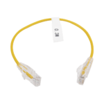 Cable de Parcheo Slim UTP Cat6 - 30 cm (11.81 Pulgadas) Amarillo Di?metro Reducido (28 AWG)