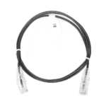 Cable de Parcheo Slim UTP Cat6 - 1 Metro (3.28 Pies), Negro, Di?metro Reducido (28 AWG)