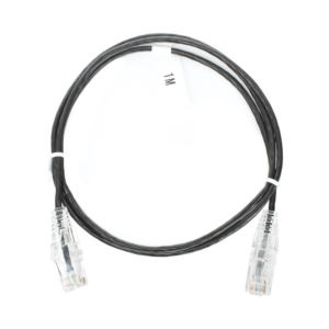 Cable de Parcheo Slim UTP Cat6 - 1 Metro (3.28 Pies), Negro, Di?metro Reducido (28 AWG)