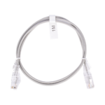 Cable de Parcheo Slim UTP Cat6 - 1 Metro (3.28 Pies), Gris, Di?metro Reducido (28 AWG) - Image 2