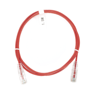 Cable de Parcheo Slim UTP Cat6 - 1.5 Metros (4.92 Pies) Rojo Di?metro Reducido (28 AWG)