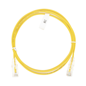 Cable de Parcheo Slim UTP Cat6 - 2 Metros (6.56 Pies) Amarillo Di?metro Reducido (28 AWG)