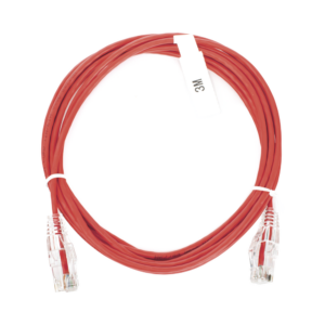 Cable de Parcheo Slim UTP Cat6 - 3 Metros (9.84 Pies) Rojo Di?metro Reducido (28 AWG)
