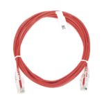 Cable de Parcheo Slim UTP Cat6 - 3 Metros (9.84 Pies) Rojo Di?metro Reducido (28 AWG)
