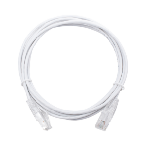 Cable de Parcheo Slim UTP Cat6 - 3 Metros (9.84 Pies) Blanco Di?metro Reducido (28 AWG)