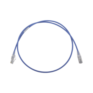 Patch Cord MC6 Modular Cat6 UTP, CM/LS0H, 0.91 Metros (3 Pies), Color Azul, Di?metro Reducido (28AWG)