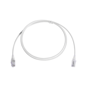 Patch Cord MC6 Modular Cat6 UTP, CM/LS0H, 1.52 Metros (5 Pies), Color Blanco, Di?metro Reducido (28AWG)
