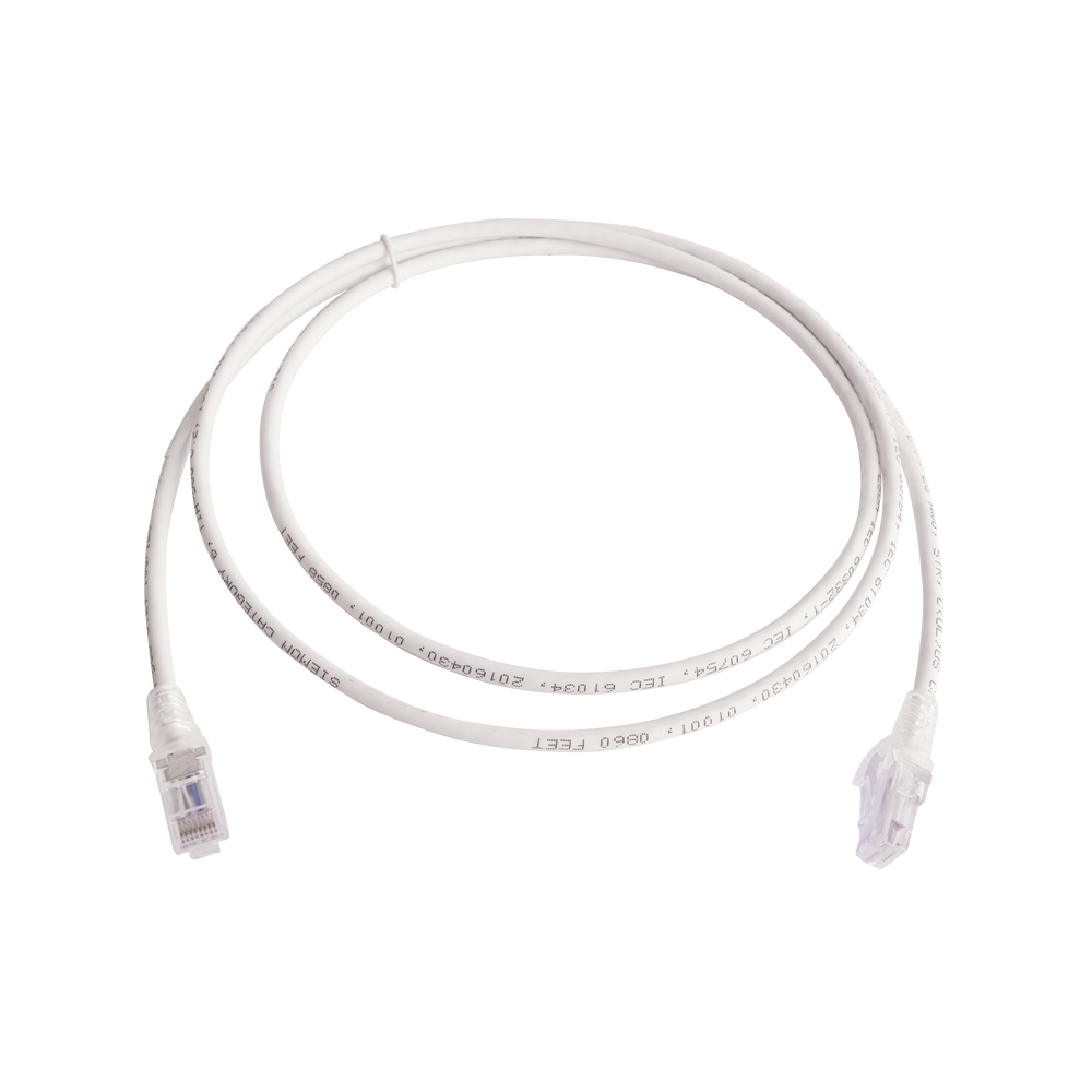 Patch Cord MC6 Modular Cat6 UTP, CM/LS0H, 1.52 Metros (5 Pies), Color Blanco, Versi?n Bulk (Sin Empaque Individual)