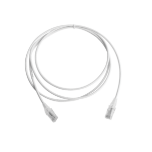 Patch Cord MC6 Modular Cat6 UTP, CM/LS0H, 2.13 Metros (7 Pies), Color Blanco, Di?metro Reducido (28AWG), Versi?n Bulk (Sin Empaque Individual)