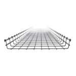 Charola Tipo Malla 66/400 mm, Acabado Electro Zinc, Hasta 420 Cables Cat6, Tramo de 3 Metros