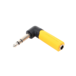 Conector Estéreo | 1/4in - 1/4in | Conector de angulo recto | Adaptador de Carcasa de Plastico - Image 2