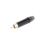 Conector Macho RCA | Carcasa Enchapada en Negro | Contacto Enchapado en Oro | Cable OD 3.5-6.5mm - Image 2