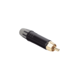 Conector Macho RCA | Carcasa Enchapada en Negro | Contacto Enchapado en Oro | Cable OD 3.5-6.5mm - Image 3