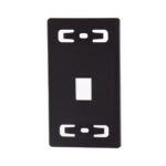 Placa de Pared Modular MAX, de 1 Salida, Color Negro