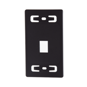 Placa de Pared Modular MAX, de 1 Salida, Color Negro