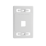 Placa de Pared Modular MAX, de 1 Salida, Color Blanco, Version Bulk (Sin Empaque Individual)