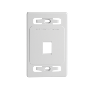 Placa de Pared Modular MAX, de 1 Salida, Color Blanco, Version Bulk (Sin Empaque Individual)