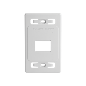 Placa de Pared Modular MAX, de 2 Salidas, Color Blanco, Versi?n Bulk (Sin Empaque Individual)