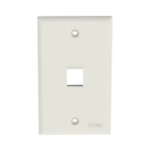 Placa de Pared Vertical, Salida Para 1 Puerto Keystone, Color Blanco Mate