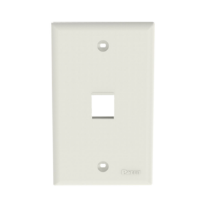 Placa de Pared Vertical, Salida Para 1 Puerto Keystone, Color Blanco Mate