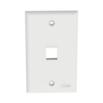 Placa de Pared Vertical, Salida Para 1 Puerto Keystone, Color Blanco