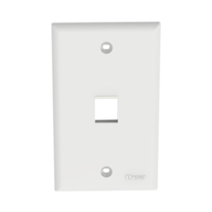 Placa de Pared Vertical, Salida Para 1 Puerto Keystone, Color Blanco