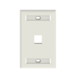 Placa de Pared Vertical, Salida Para 1 Puerto Keystone, Con Espacios Para Etiquetas, Color Blanco