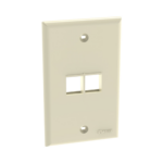 Placa de Pared Vertical, Salida Para 2 Puertos Keystone, Color Marfil - Image 4