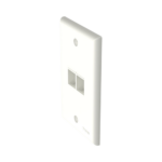 Placa de Pared Vertical, Salida Para 2 Puertos Keystone, Color Blanco Mate - Image 2