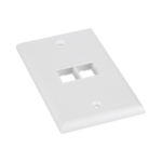 Placa de Pared Vertical, Salida Para 2 Puertos Keystone, Color Blanco - Image 2