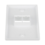 Placa de Pared Vertical, Salida Para 2 Puertos Keystone, Color Blanco - Image 4