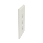 Placa de Pared Vertical, Salida Para 3 Puertos Keystone, Color Blanco Mate - Image 3