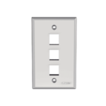 Placa de Pared Vertical, Salida Para 3 Puertos Keystone, Color Blanco - Image 2