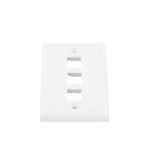 Placa de Pared Vertical, Salida Para 3 Puertos Keystone, Color Blanco - Image 5
