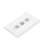 Placa de Pared Vertical, Salida Para 3 Puertos Keystone, Color Blanco - Image 6