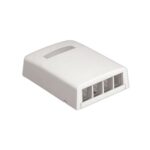 Caja de Montaje en Superficie, Para 4 M?dulos Keystone, Color Blanco Mate