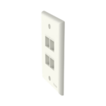 Placa de Pared Vertical, Salida Para 4 Puertos Keystone, Color Blanco Mate - Image 2