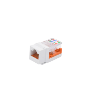 Conector Jack Estilo Leadframe, Tipo Keystone, Categor?a 5e, de 8 Posiciones y 8 Cables, Color Blanco