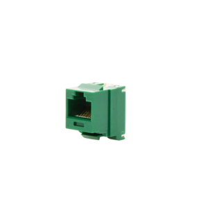 Conector Jack Estilo 110 (de Impacto), Tipo Keystone, Categor?a 6, de 8 Posiciones y 8 Cables, Color Verde