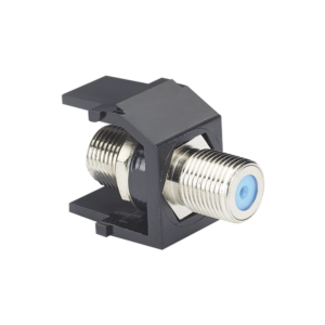 M?dulo Acoplador Coaxial Tipo F, Keystone, de 75 Ohms, 3.0 GHz, Color Negro
