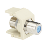 M?dulo Acoplador Coaxial Tipo F, Keystone, de 75 Ohms, 3.0 GHz, Color Blanco Mate
