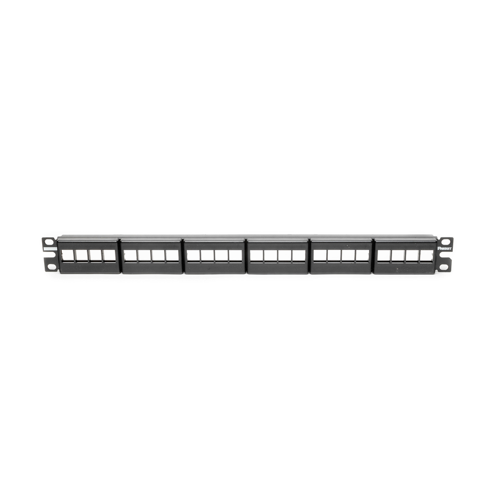 Panel de Parcheo Modular Keystone (Sin Conectores), de 24 Puertos, Espacio Para Identificaci?n con Etiqueta Adhesiva, 1UR