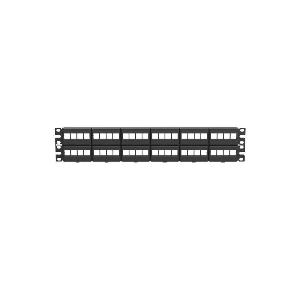 Panel de Parcheo Modular Keystone (Sin Conectores), de 48 Puertos, Identificaci?n con Etiqueta Adhesiva, 2UR