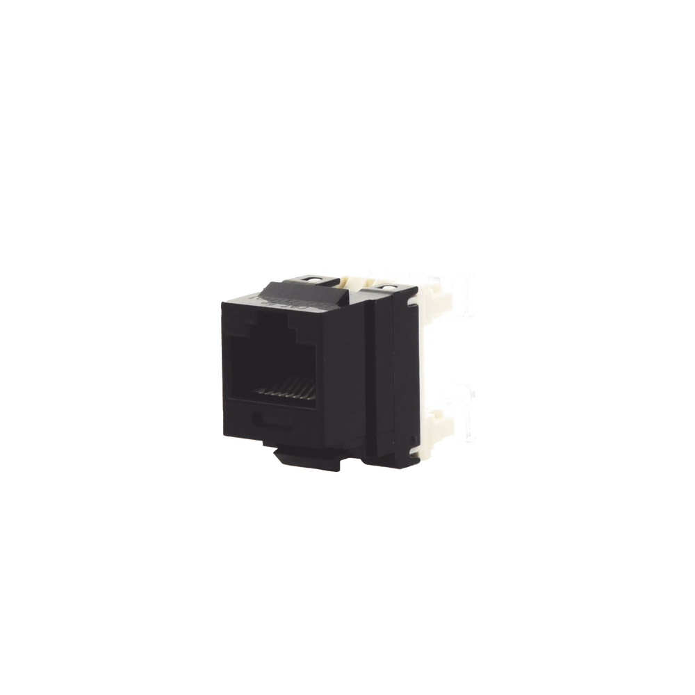 Conector Jack Estilo 110 (de Impacto), Tipo Keystone, Categor?a 5e, de 8 Posiciones y 8 Cables, Color Negro