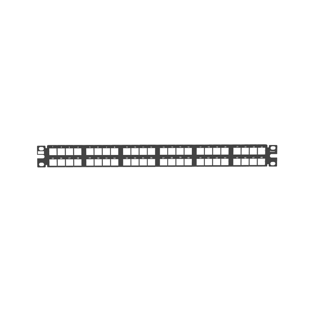 Panel de Parcheo Modular de Alta Densidad, Keystone (Sin Conectores), Identificaci?n con Etiqueta Adhesiva, de 48 Puertos en 1 UR