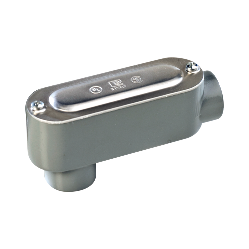 Caja Condulet tipo LB de 3/4" (19.05 mm) Incluye tapa y tornillos.