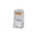 Plug RJ45 Cat5e, Para Cable UTP Calibre 22 a 26 AWG, Chapado en Oro de 50 Micras