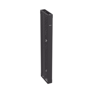 Organizador Vertical PatchRunner™, Doble (Frontal y Posterior), Para Rack Abierto de 45 Unidades, 6in de Ancho, Color Negro