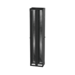 Organizador Vertical PatchRunner™, Doble (Frontal y Posterior), Para Rack Abierto de 45 Unidades, 12in de Ancho, Color Negro - Image 4